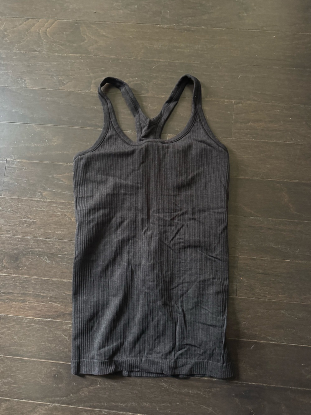 Lululemon Black Ribbed Racerback Tank Top
